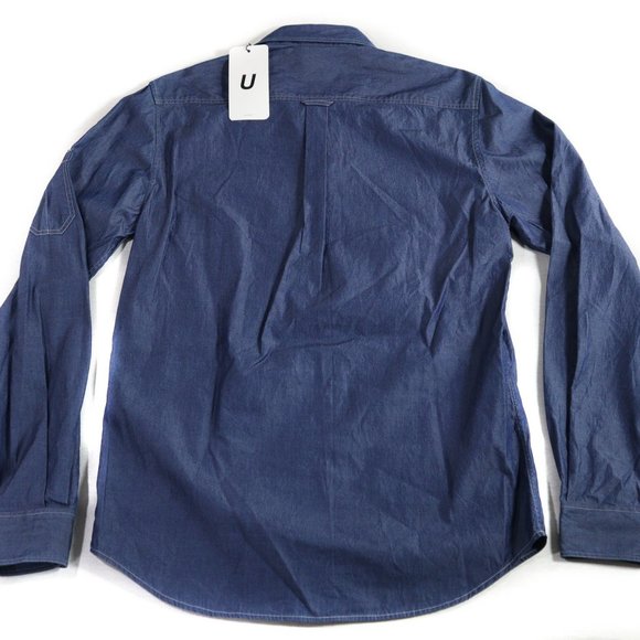 U CLOTHING Dark Blue Utility Buttom Down Shirt - Picture 9 of 9